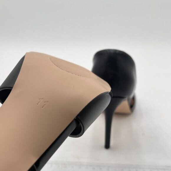 Pazzion Black Women Sexy Open Almond Toe High Heeled D'Orsay Pumps - Picture 5 of 7